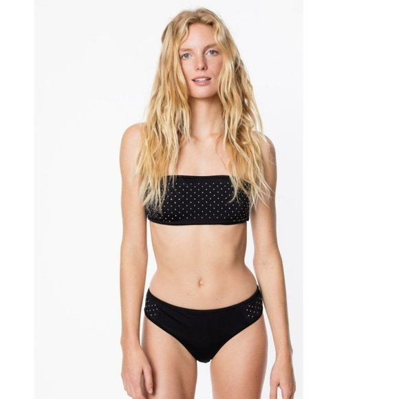 Zadig & Voltaire Black Bikini Bandeau Strass Nazare Swimsuit - Picture 3 of 3